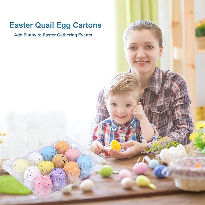 60 Pcs Quail Egg Cartons, Square Dozen Egg Boxes, Classical 3x4 Style Holds Up to Twelve 12 Count Small Quail Eggs Basket, Pigeon Eggs, Bulk Carton Quail Egg Tray Container for Refrigerator