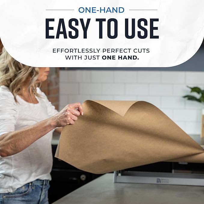 Bryco Goods - 24 Inches Roll Dispenser and Cutter Made of Heavy-Duty Steel Frame & Sharp Blade. Wall Mountable & Tabletop. Ideal for Kraft, Freezer, Packing & Butcher Paper - Up to 1000ft Rolls