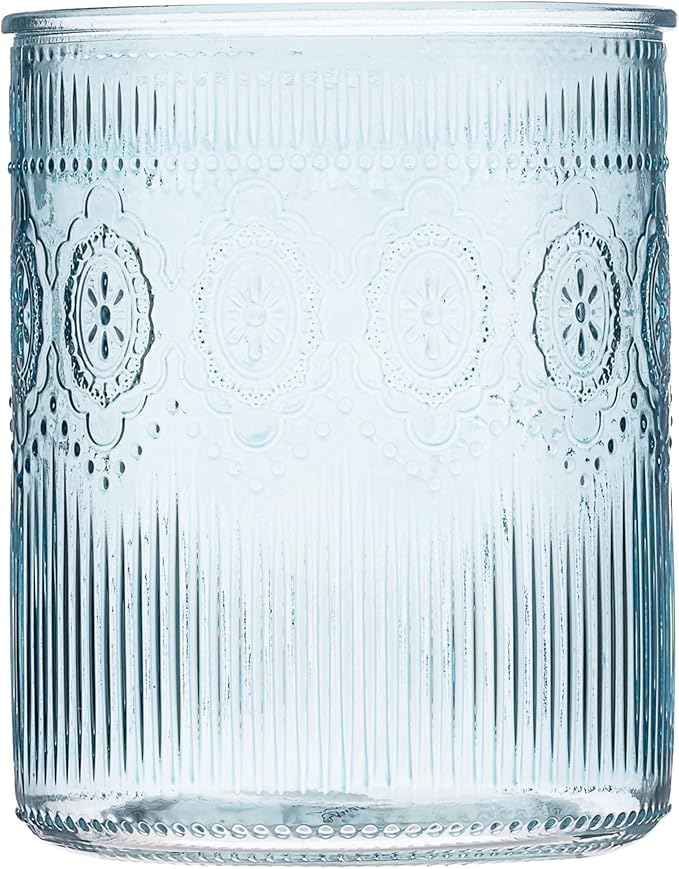 10 Strawberry Street Park Glass Utensil Crock, Blue