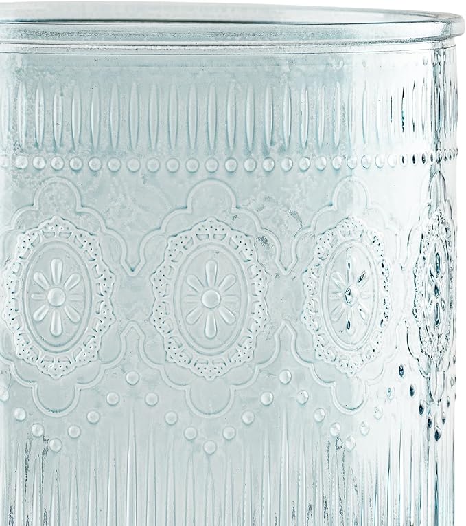 10 Strawberry Street Park Glass Utensil Crock, Blue