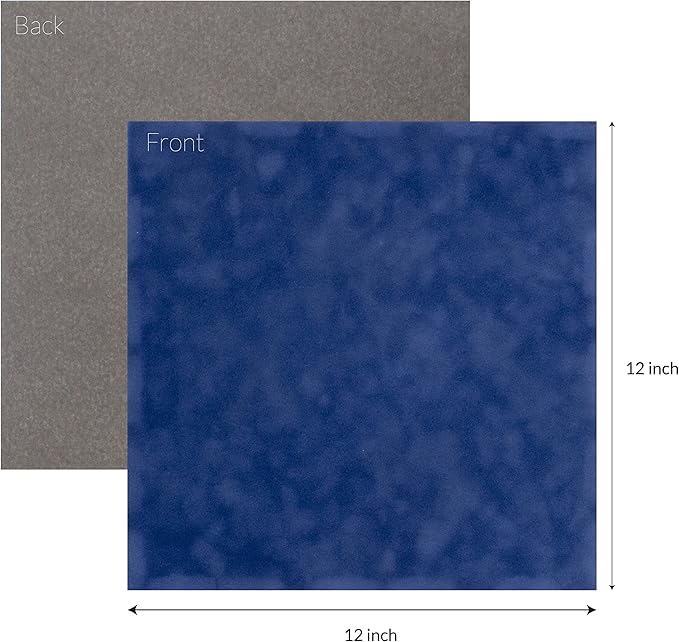S.E.I Ocean Velvet Paper, Felt Fabric For Drawer and Jewelry Box Liner, 12" x 12" - 12 Sheets