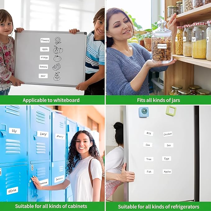 Reusable Dry Erase Labels for Organizing, Storage Bin, Craft, Jars, Pantry Labels, Sticky Notes for Office School Home Gift Chioce, Removable (1x2 inches, 84PCS) (White Blank)
