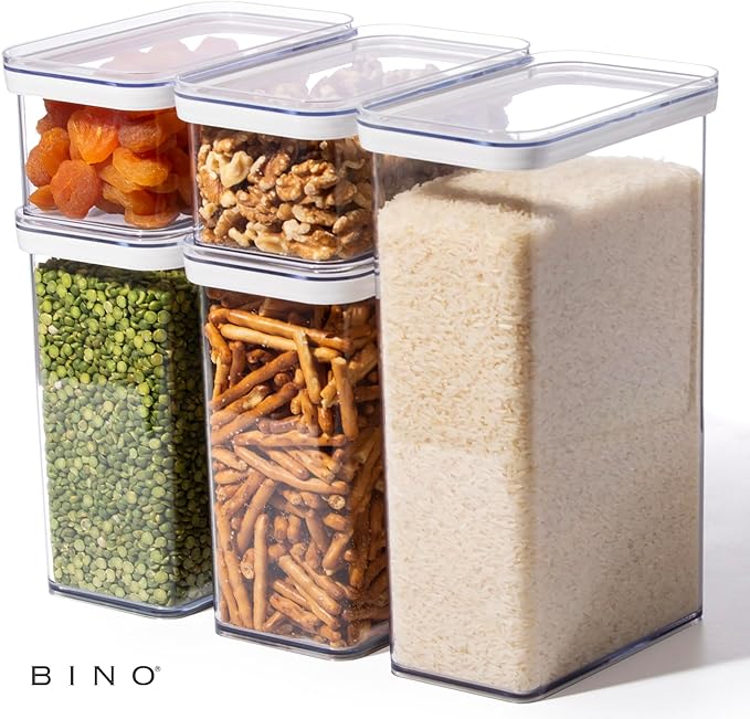 BINO | Food Storage Containers - 2.4L | THE SNAP+COLLECTION | Airtight Storage Containers with Lids | Kitchen & Pantry Organization | Kitchen Containers Airtight