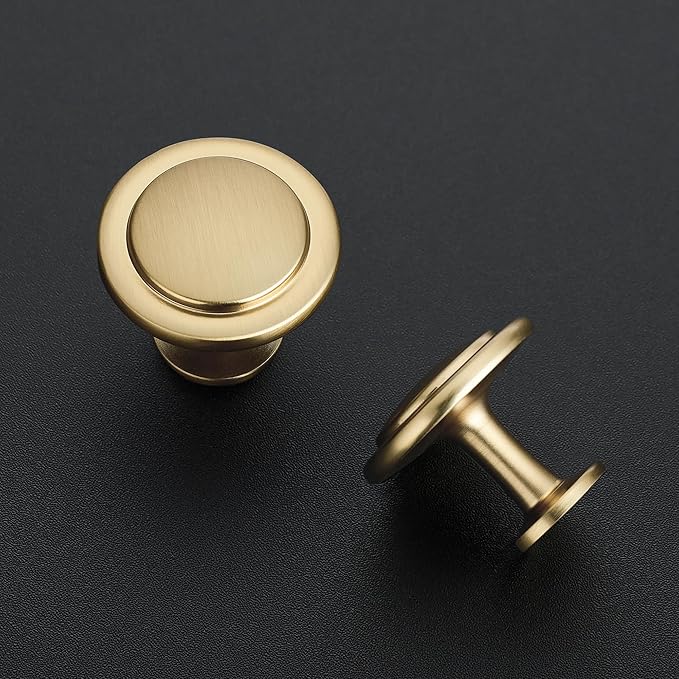 Ravinte 10 Pack Champagne Bronze Cabinet Pulls 1-1/4 inch Kitchen Cabinet Knobs Drawer Knobs Dresser Handles Drawer Pulls Door Dresser Handles