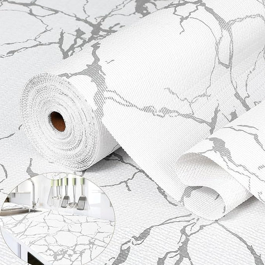 Drawer and Shelf Liner for Kitchen Cabinet, Non-Adhesive Cabinet Liner, Non-Slip Drawer Liner, Waterproof Cupboard Liners, Kitchen Shelf Liner Easy to Clean, Protect Dresser/Shelves/Table