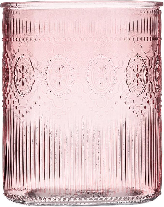 10 Strawberry Street Park Glass Utensil Crock, pink