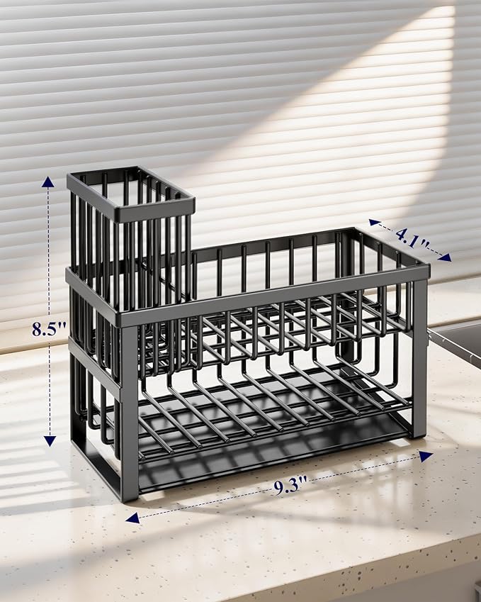 Kitsure Sponge Holder Iron Black Large 2-Tier