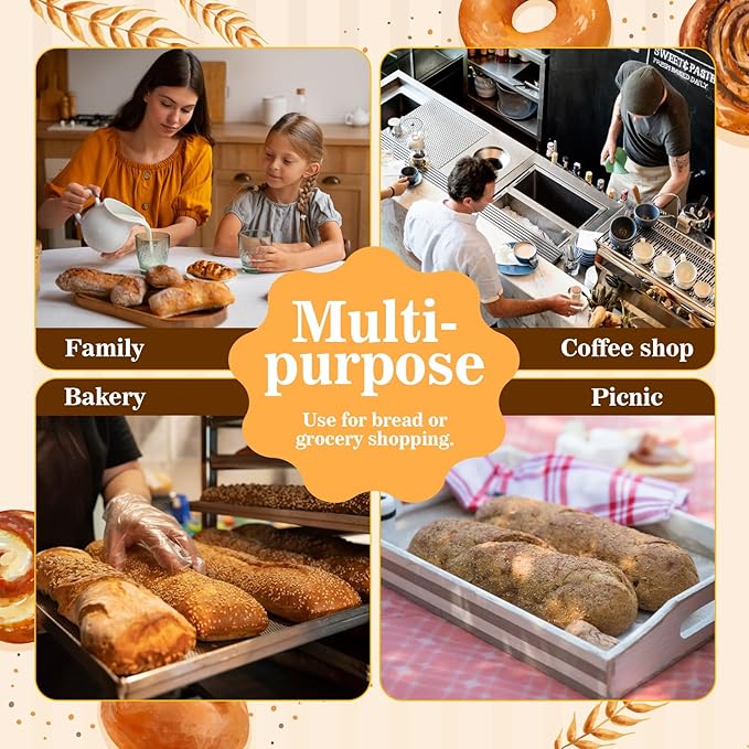 Beeswax Bread Bags for Sourdough 2 Pack 13"x17" Eco-Friendly Reusable Linen Cotton Storage Bags with Zipper Closure for Homemade Bread Fresh-Keeping, Freezer-Safe (Blood orange)