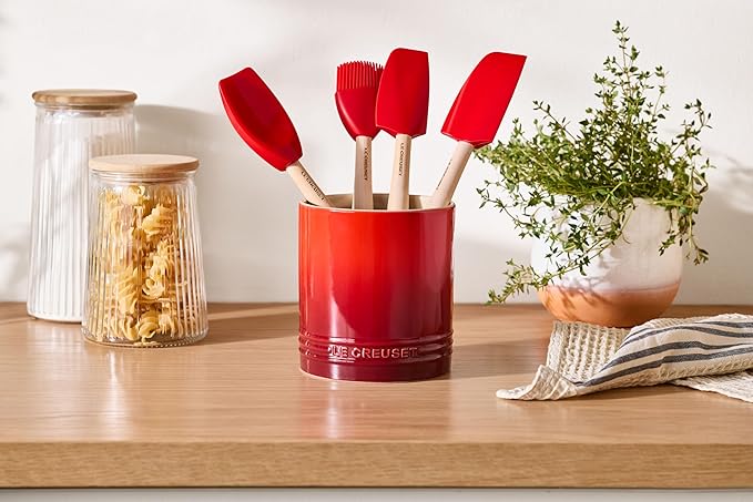 Le Creuset Stoneware Signature Straight Wall Utensil Crock, 1 qt., Shallot