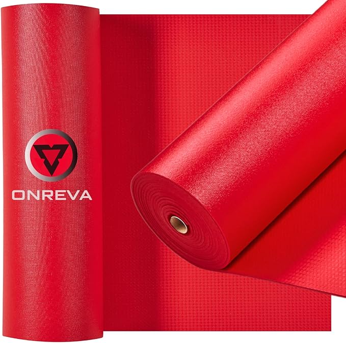 ONREVA Tool Box Liner 16 inch Wide x 18 Ft Large, Toolbox Drawer Liners, Heavy Duty Shelf Rubber Mat, Non Slip Pad Organizer for Rolling Tool Chest Drawers, Cabinet, Workbench, Red