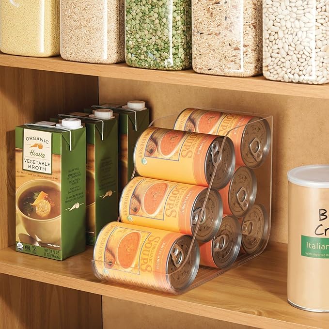 mDesign Plastic Kitchen Storage Organizer Bins - 4 Pack, Clear