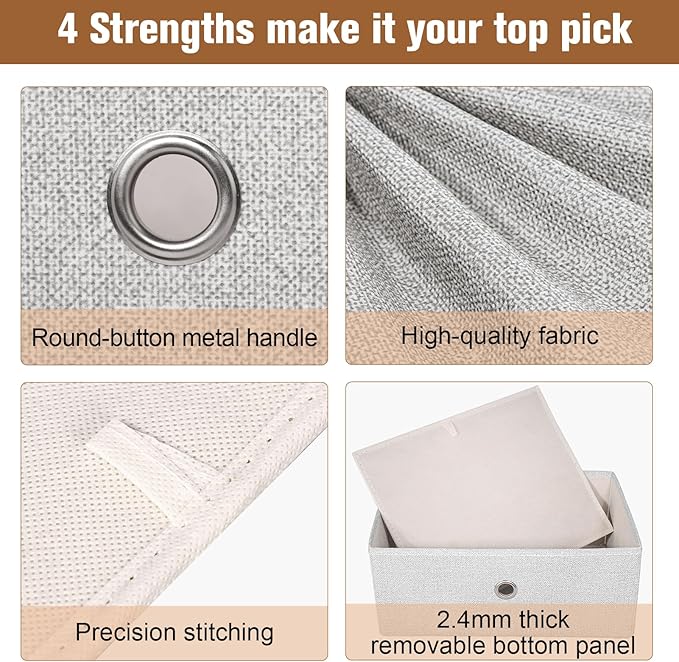 SHAWKEN Drawer Organizer Clothes, 9-Pack Collapsible Cube Storage Bin for Versatile Home and Closet Organizers and Storage
