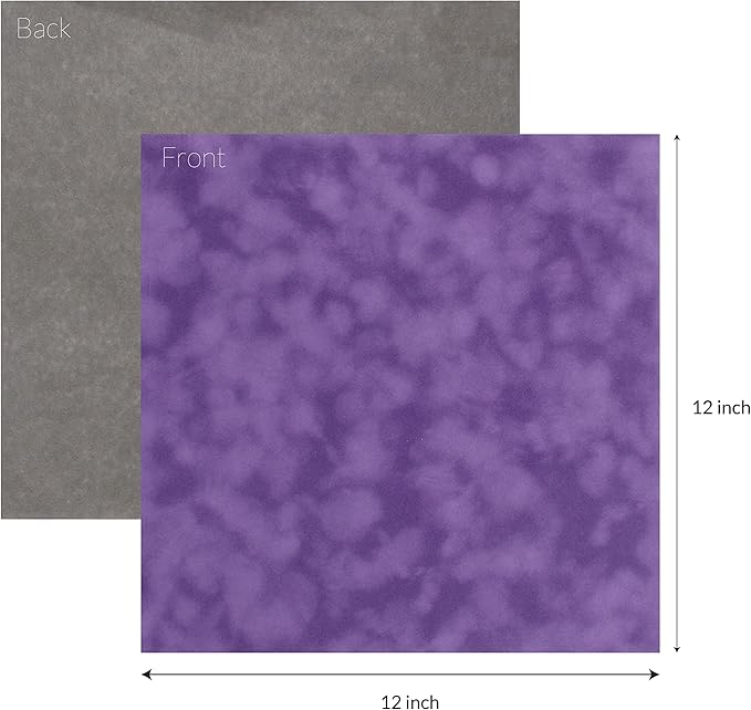 S.E.I Eggplant Velvet Paper, Felt Fabric For Drawer and Jewelry Box Liner, 12" x 12" - 12 Sheets