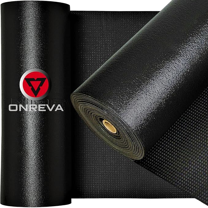 ONREVA Tool Box Liner 36 inch wide x 18 ft Large, Thick Heavy Duty Toolbox Drawer Liners, Rolling Tool Chest Foam Mat, Shelf Rubber Mat, Black Non-slip Organizer Pad for Cabinet, Workbench