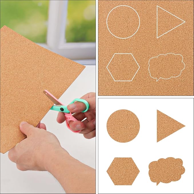 Yiksonyo 16.4 FT Cork Roll, 12 Inch Width Cork Sheet Roll for DIY Projects, Shelf & Drawer Liner(0.08 Inch Thickness)