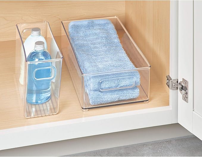 InterDesign Linus Plastic Countertop, Closet, and Vanity Organizer, Storage Bin for Bathroom, Bedroom, Office, Craft Room, Kitchen, Small