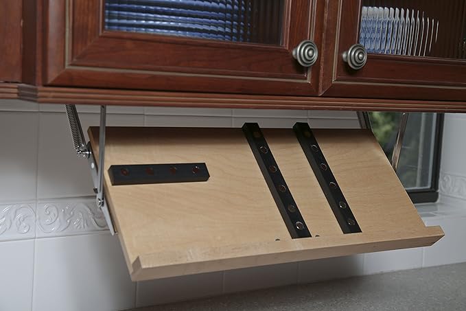 The Drop Block - Under Cabinet Knife Storage - Multiple Sizes & Colors Available (Unfinished, Small)