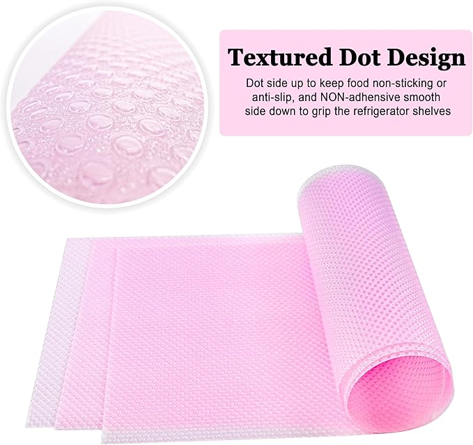 12Pcs Refrigerator Liners Washable Fridge Shelf Liners Refrigerator Mats for Freezer Glass Shelves Kitchen Cabinets Cupboards Drawers (17.7" x 11.4")