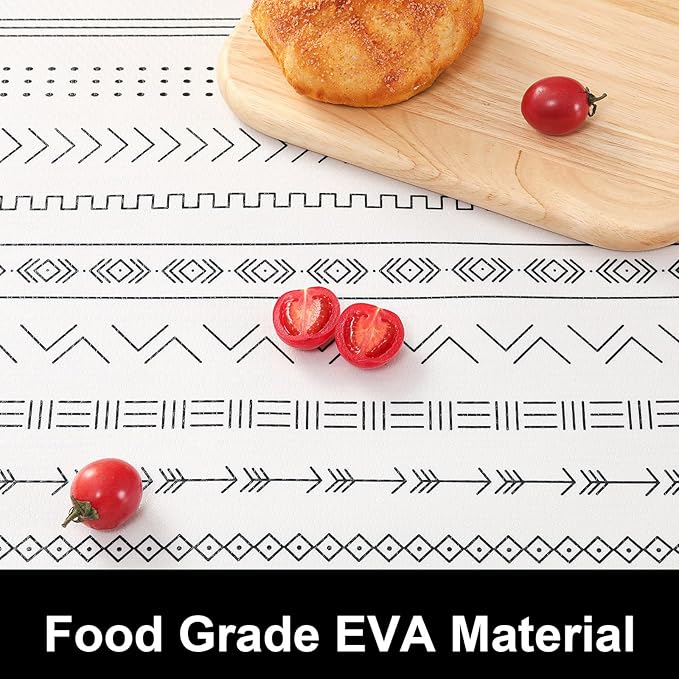 Cooyes Drawer Liner Shelf Liners for Kitchen Cabinets Refrigerator Liners Waterproof Kitchen Cupboard Liner Drawer Mats EVA Material Non Adhesive Fridge Liner for Shelves（17.5" W x 78.7" L）