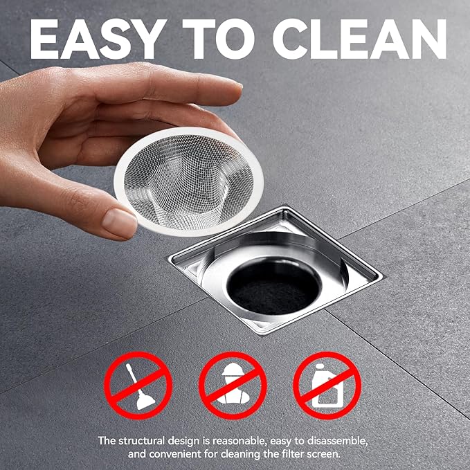 HNYYZL 4.5" Top / 2.5" Basket Small Drain Strainer, 2Pcs Sink Drain Hair Catcher, Bathroom Sink Strainer,Drain Mesh Baskets for Laundry