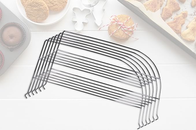 Pull-Out Divider Rack for Sliding Kitchen Drawers - Set of 6 Dividers to Secure Bakeware, Cutting Boards, Trays and Cookie Sheets, Heavy-Duty Chrome Organizer for Cabinets, Pantry & More.