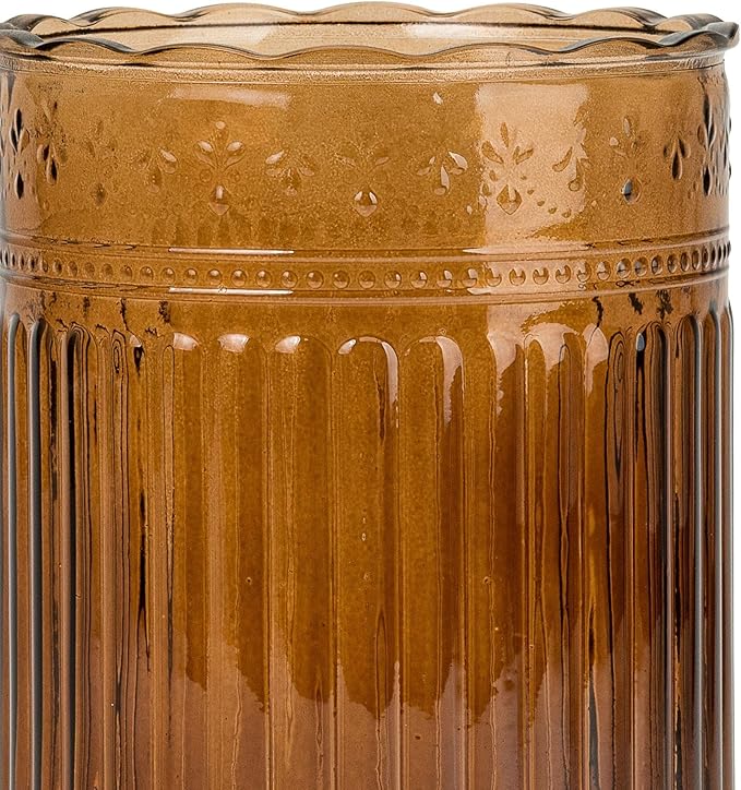 10 Strawberry Street Crosby Glass Utensil Crock, amber