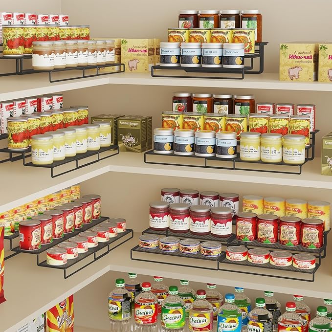 Expandable Can Organizer for Pantry,3-Tier Adjustable Can Organizers and Storage Holds Up to 24 Cans,Can Storage Rack for Pantry,Kitchen,Cabinet