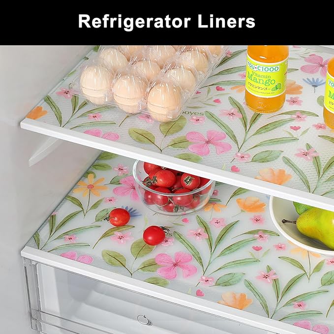 Cooyes Shelf Liner – Premium Non-Adhesive Cabinet & Drawer Liner for Kitchen – Waterproof Shelf Paper with Modern Pattern – Durable EVA Cabinet Mat – Easy to Cut （17.5" W x 78.7" L）