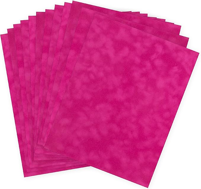 S.E.I Raspberry Velvet Paper, Felt Fabric For Drawer and Jewelry Box Liner, 8.5" x 11" - 12 Sheets
