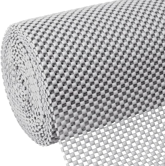 BALEINE Cabinet Liner, Drawer and Shelf Liner for Kitchen Cabinets Non-Adhesive, Non-Slip Protect Desks, Cupboard, Drawers, Shelves, Tableware (20 in x 30 Ft, Gray)