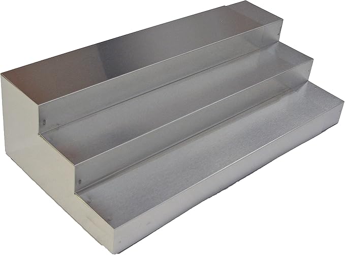 Dial Industries Adjustable 3 Tier Expandable Kitchen Pantry, Cabinet Shelf Storage Organizer, Stainless Steel