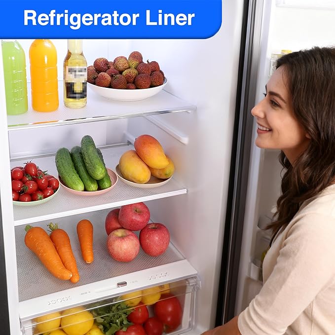PABUSIOR Shelf Liners for Cabinets: Clear Non-Adhesive Kitchen Drawer Mats - Transparent Waterproof Refrigerator Liner for Pantry Shelves 13" W x 360" L