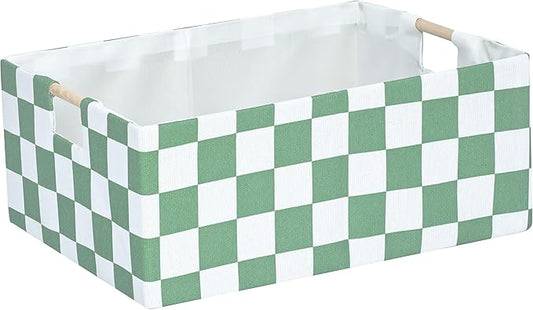 Storage Bin for Shelves Rectangle Closet Baskets Foldable Box with Handles, Gray Storage Bins, Storage Boxes for Home Office Car Dormroom