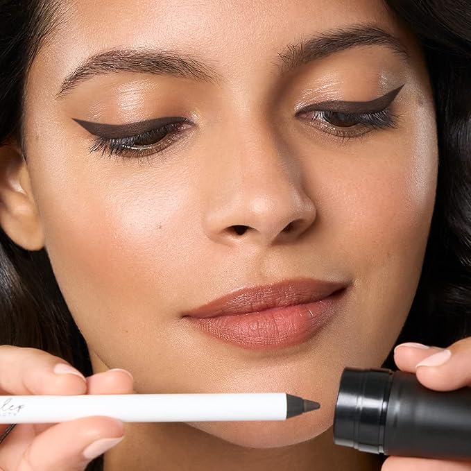 Julep Makeup Pencil Sharpener (Torpedo) + When Pencil Met Gel Sharpenable Multi-Use Longwear Eyeliner Pencil, Rich Brown