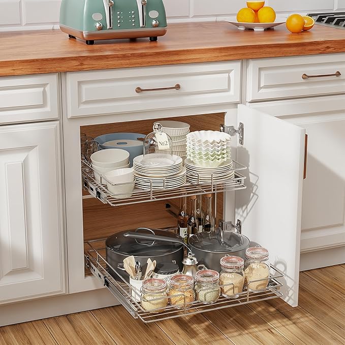 ROOMTEC Slide Out Cabinet Organizer (16.5" Wx20.5 D)