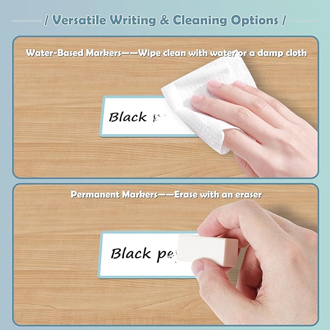 PPB Dry Erase Labels Sticky Notes for Containers, Reusable Waterproof Removable Stickers for Storage Bins, Freezer, Kitchen, Classroom, Whiteboard, All Purpose Use (1.2”x 2”, Multicolor, 180 Dots)