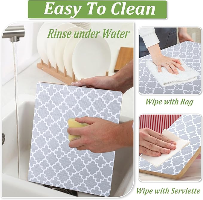 Shelf Liner 12 Inch Wide X 20 Ft Non Adhesive Cabinet Drawer Liner Non Slip Waterproof Pantry Shelves Mat for Refrigerator Closet Cupboard Kitchen Bathroom