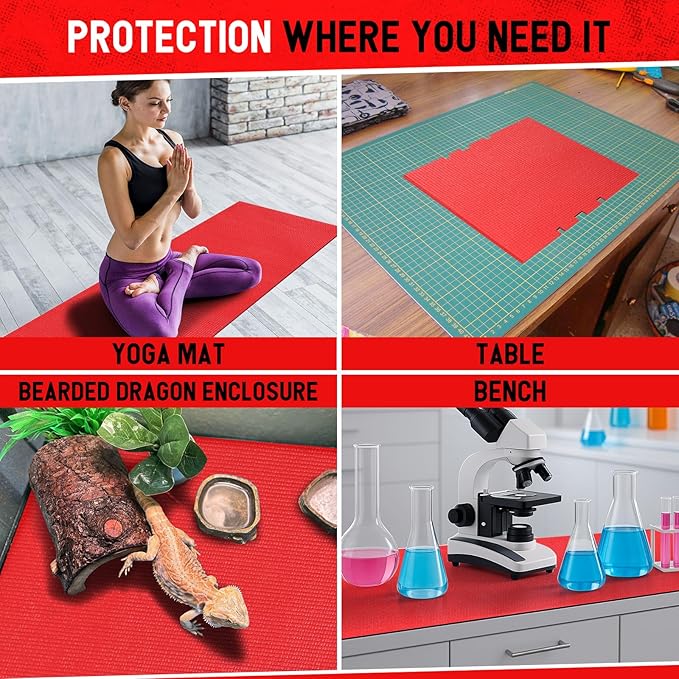 Tool Box Liner Foam Mat, Toolbox Drawer Liner Foam Mat Thickened Durable Non Slip Pad for Protecting Tools,Kitchen Cabinets,Garage, Work Surfaces,Shelves, 24" W x 288" L, Red