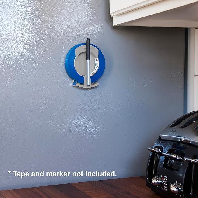 Kitchen Stickin’® Tape Dispenser, Wall-Mounted Tape and Label System (Core System/Tape & Marker Not Included)