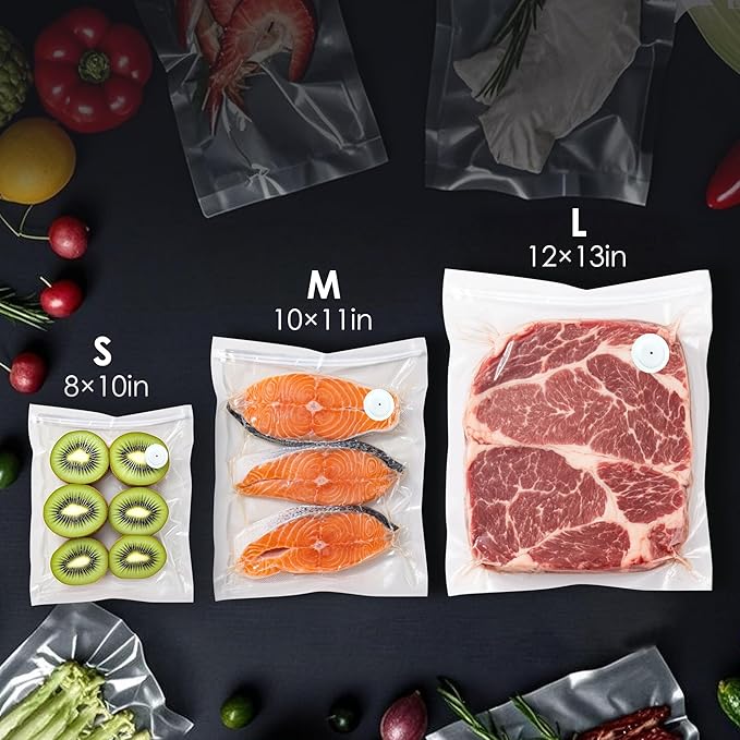 Natupo Vacuum Sealer Bags,Reusable Vacuum Sealer Bags,Can Withstand More Than 100 Washes,Large Size (30 Bags)