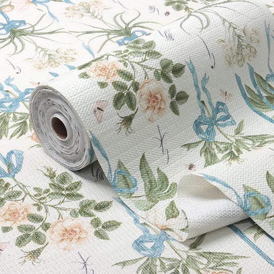 Tatyanna Drawer and Shelf Liner for Kitchen Cabinets Non Adhesive Cabinet Liners Floral Shelf Liners Strong Grip Non-Slip Drawer Liner Waterproof Easy to Clean Cupboard Dresser Liner 12IN x 10FT
