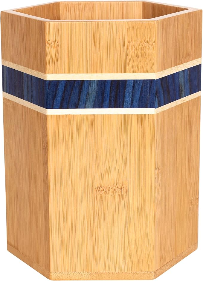 Totally Bamboo Baltique Malta Collection Kitchen Utensil Holder, Large Cooking Utensil Crock for Countertop