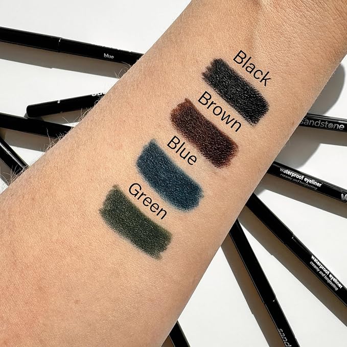 Waterproof Eyeliner Pencil - Vegan Hypoallergenic for Sensitive Eyes - Smudge Proof Gel Makeup (Brown)
