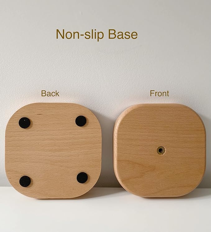 Cute Paper Towel Holder, Wooden Kitchen Roll Stand Organizer Free Standing, Housewarming Gift Present for Friends