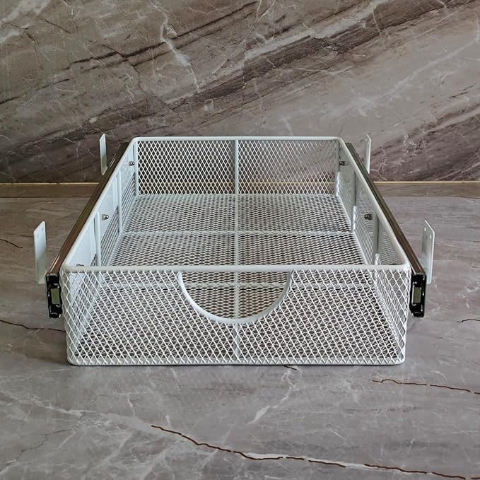 Pull Out Closet Drawer for Clothes | Sliding Wire Basket for Wardrobe Cabinets | Roll Out Storage Organizer | Side Mounting | for Home, Kitchen,Pantry