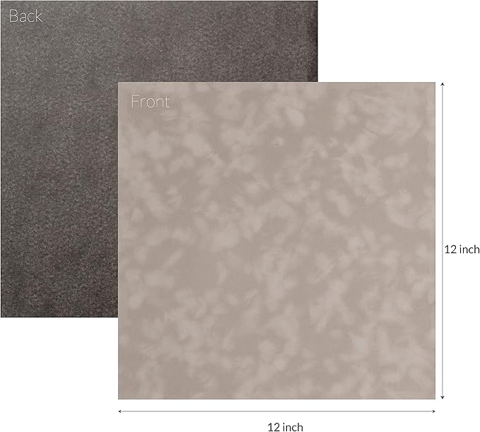 S.E.I Mushroom Velvet Paper, Felt Fabric For Drawer and Jewelry Box Liner, 12" x 12" - 12 Sheets