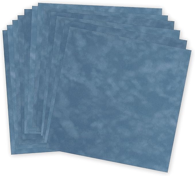 S.E.I French Blue Velvet Paper, Felt Fabric For Drawer and Jewelry Box Liner, 12" x 12" - 12 Sheets