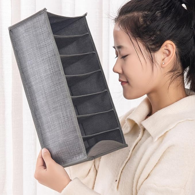 Clothing Storage Box Non Woven Fabric Drawer Design Divider Compartments Space Saving For Underwear Socks Pants Ties Scarves
