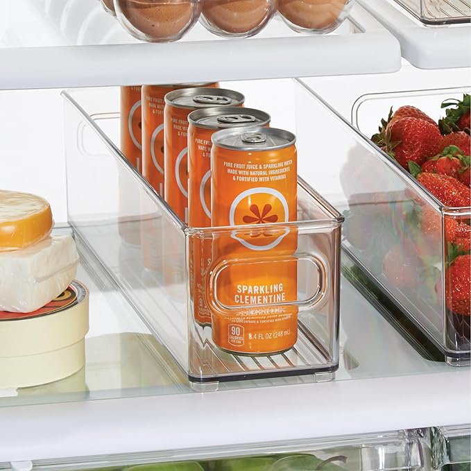 InterDesign Refrigerator and Freezer Storage Container – Deep Organizer Bin for Kitchen, Clear