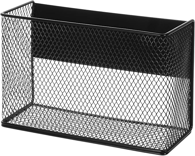 Caeuiciw Magnetic Baskets Shelf Bins Organizer Holder Storage Rack Containers for Fridge, Whiteboard, Locker - Home Kitchen Laundry Office School